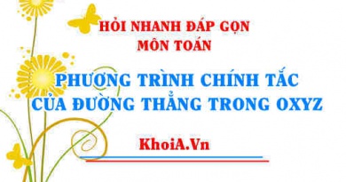 Phương trình chính tắc của đường thẳng trong không gian Oxyz lớp 12? Hỏi nhanh đáp gọn môn Toán